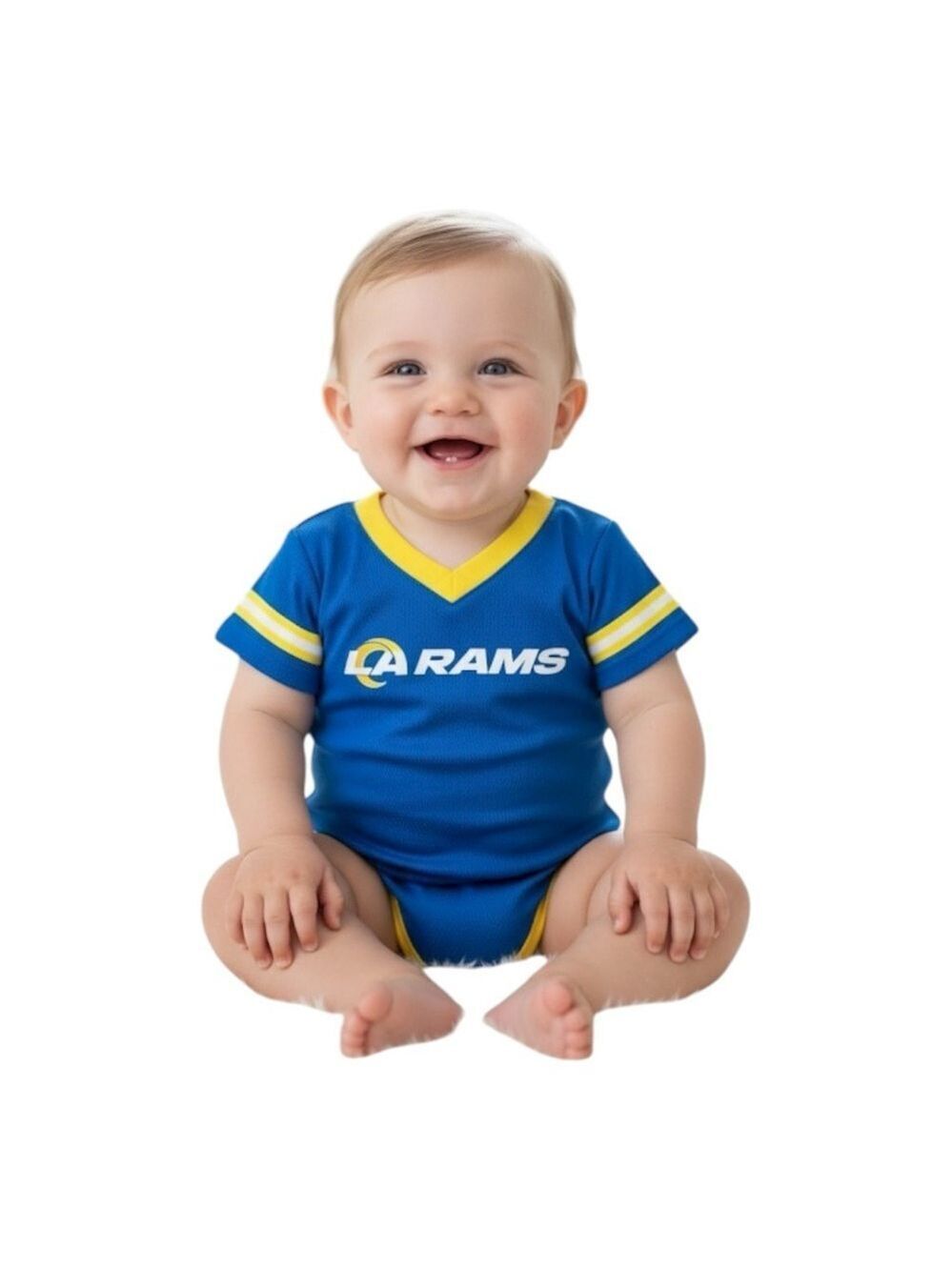 LA Rams NFL Team Apparel Gerber 3–6 Months Onesie Romper Football